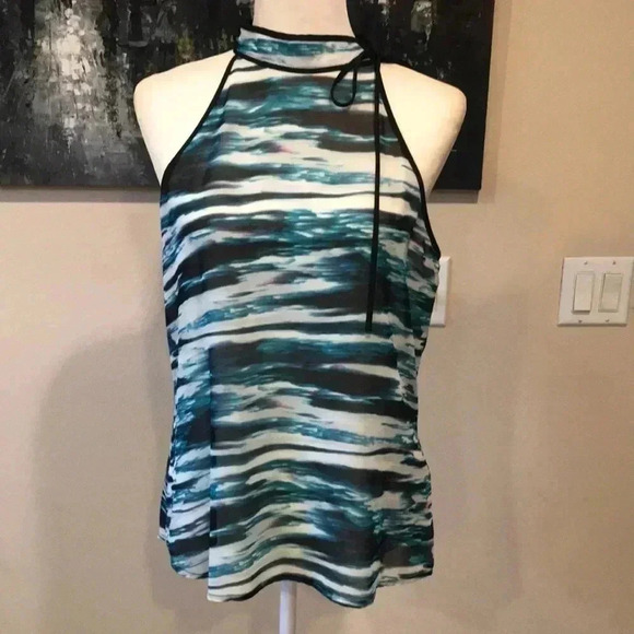 NWT Calvin Klein Halter Top with Tie at Neckline-Size M - Picture 1 of 6